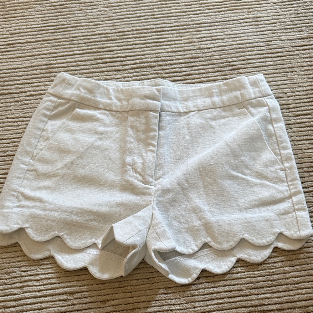 Crewcuts White Scalloped Girls Shorts size 7
